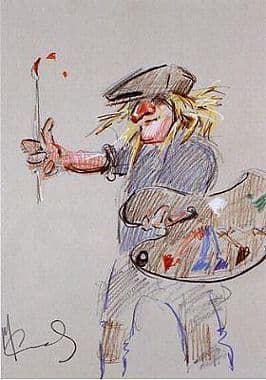 Mick Cawston Humorous Limited Edition Print 'Mick Cawston A Caricature' by Malcolm Coward