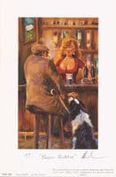Mick Cawston Print 'Bosom Buddies' Humorous Border Collie Picture