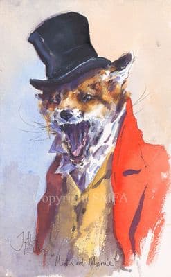 Mirth and Misrule' Original Humorous Fox Painting by Jonathan Walker