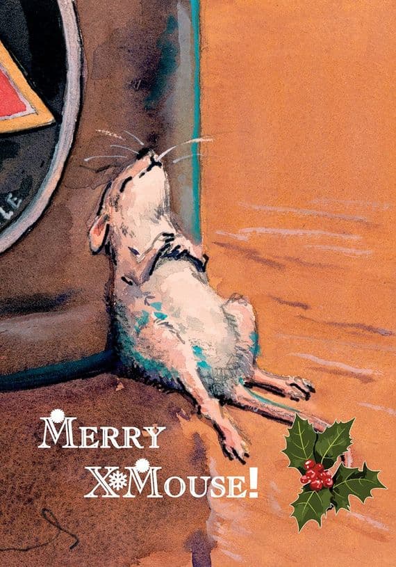 Mouse Funny Christmas Cards 'Merry X*Mouse' by Malcolm Coward C484X