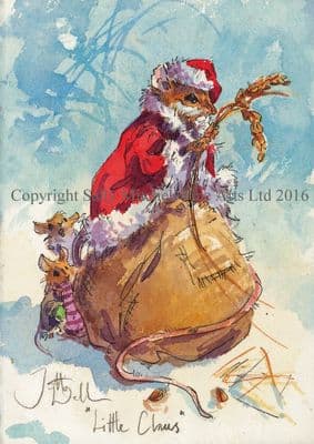 Mouse Humorous Christmas Cards 'Little Clause' by Jonathan Walker C437X