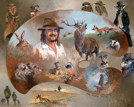 My Mate Mick' Limited edition Tribute Print by Malcolm Coward