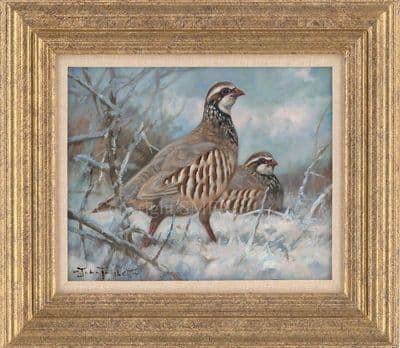 No. 14 'French Partridge' Original Oil painting by John Trickett
