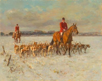 No. 33 'Blankets of Snow' Original Hunting Scene by Frederick J Haycock