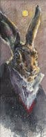 No. 36 'Moon Gaze' Original Humorous Hare Painting by Jonathan Walker