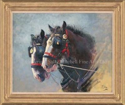Original Oil on Canvas 'A Working Partnership' by Malcolm Coward