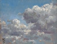 Original Oil on Panel 'View from the Ferry- Clouds'  by Malcolm Coward