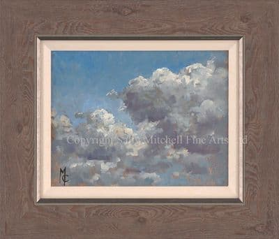 Original Oil on Panel 'View from the Ferry- Clouds'  by Malcolm Coward