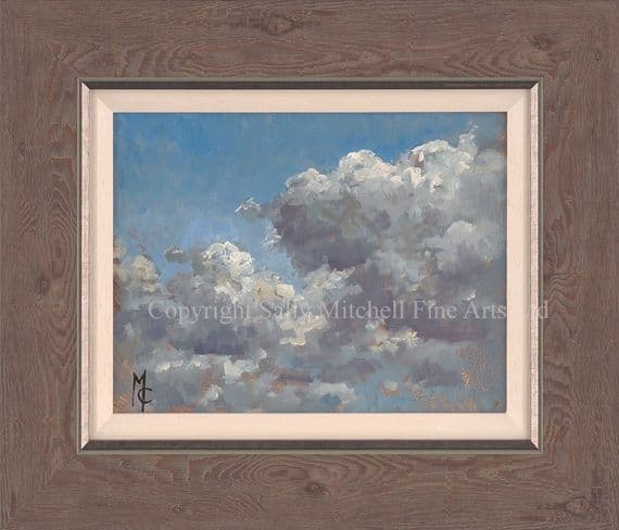 Original Oil on Panel 'View from the Ferry- Clouds'  by Malcolm Coward