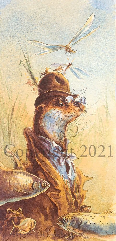 Otter Funny Limited Edition Print 'The Water Bailiff' by Jonathan Walker
