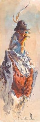 Partridge Humorous Limited Edition Print 'Old Grey' by Jonathan Walker