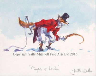 Pheasant Fox Humorous Christmas Cards 'Thoughts of Lunch' by Jonathan Walker C441X