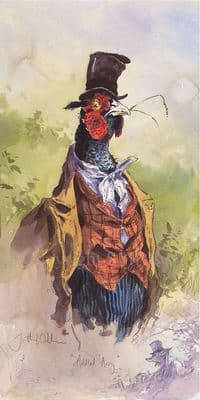 Pheasant Humorous Limited Edition Print 'Addled Arry' by Jonathan Walker