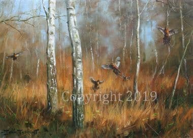 Pheasant Limited Edition Print 'The Flush' by John Trickett