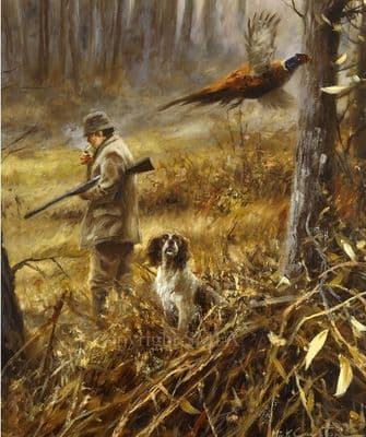 Pheasant Shooting Open Edition Print 'Missed Again' by Mick Cawston