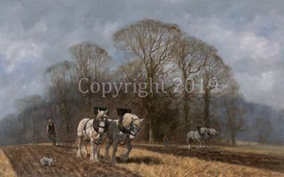 Ploughing Limited Edition Print 'Spring Working' by John Trickett