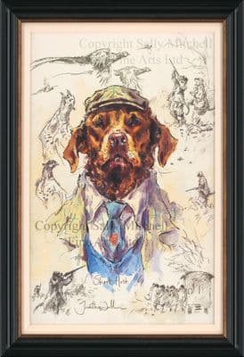 Pointer Humorous Canvas Limited Edition Print 'The Shoot Host'  by Jonathan Walker