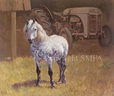 Pony and Tractor Limited Edition Print 'Fergie and Dai' by Malcolm Coward