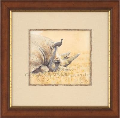 Rhino Original Watercolour 'Rhino' by Malcolm Coward