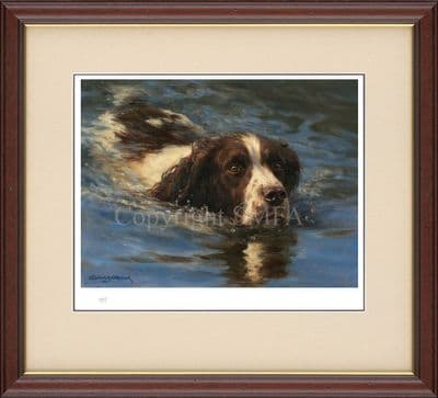 River Patrol' Springer Spaniel Print by Frederick J Haycock