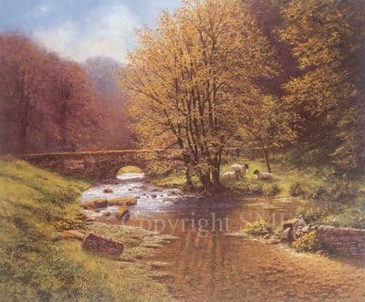 Sheep Limited Edition Print 'Riverside Gossip' by Frank Wright