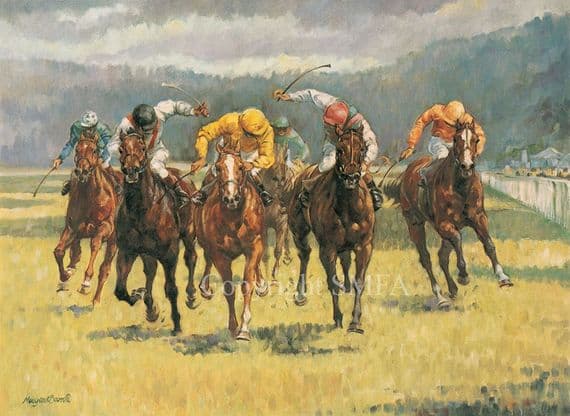 Sheer Delight' Horse Racing Print by Margaret Barret