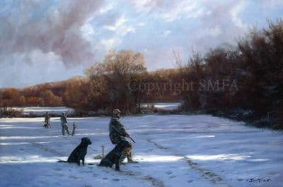 Shooting Blank Greetings Card 'Waiting at the Peg'  by John Trickett C249