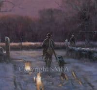 Shooting Limited Edition Canvas Print 'Sunset and Home' by John Trickett