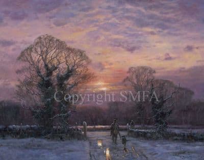 Shooting Limited Edition Canvas Print 'Sunset and Home' by John Trickett