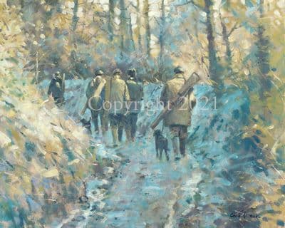 Shooting Limited Edition Print A Bright Morning by Colin Allbrook