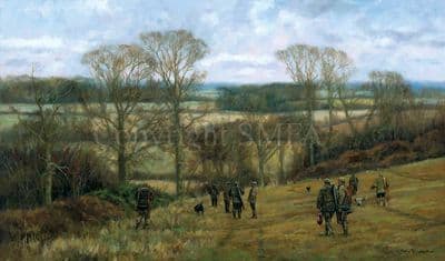 Shooting Limited Edition Print 'Instructing the Guns' by John Trickett