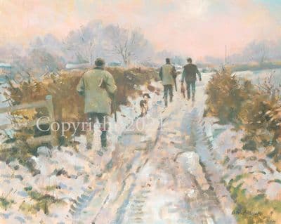 Shooting Limited Edition Print Lowering Winter Sun by Colin Allbrook