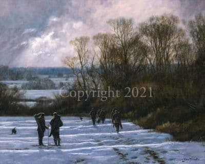 Shooting Limited Edition Print 'Onto the Last Drive' by John Trickett