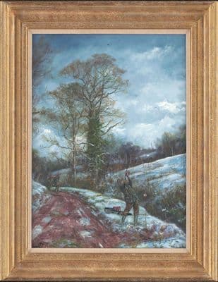 Shooting,Original Painting 'Good Shot' by John Trickett