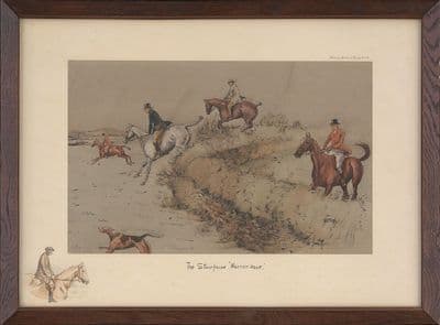 Snaffles 'The Stonefaced Narrer-back' hunting Print by Charles Johnson Payne