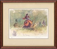 Snail Humorous Limited Edition Print 'The Tearaway' by Jonathan Walker