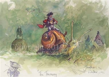 Snail Humorous Limited Edition Print 'The Tearaway' by Jonathan Walker