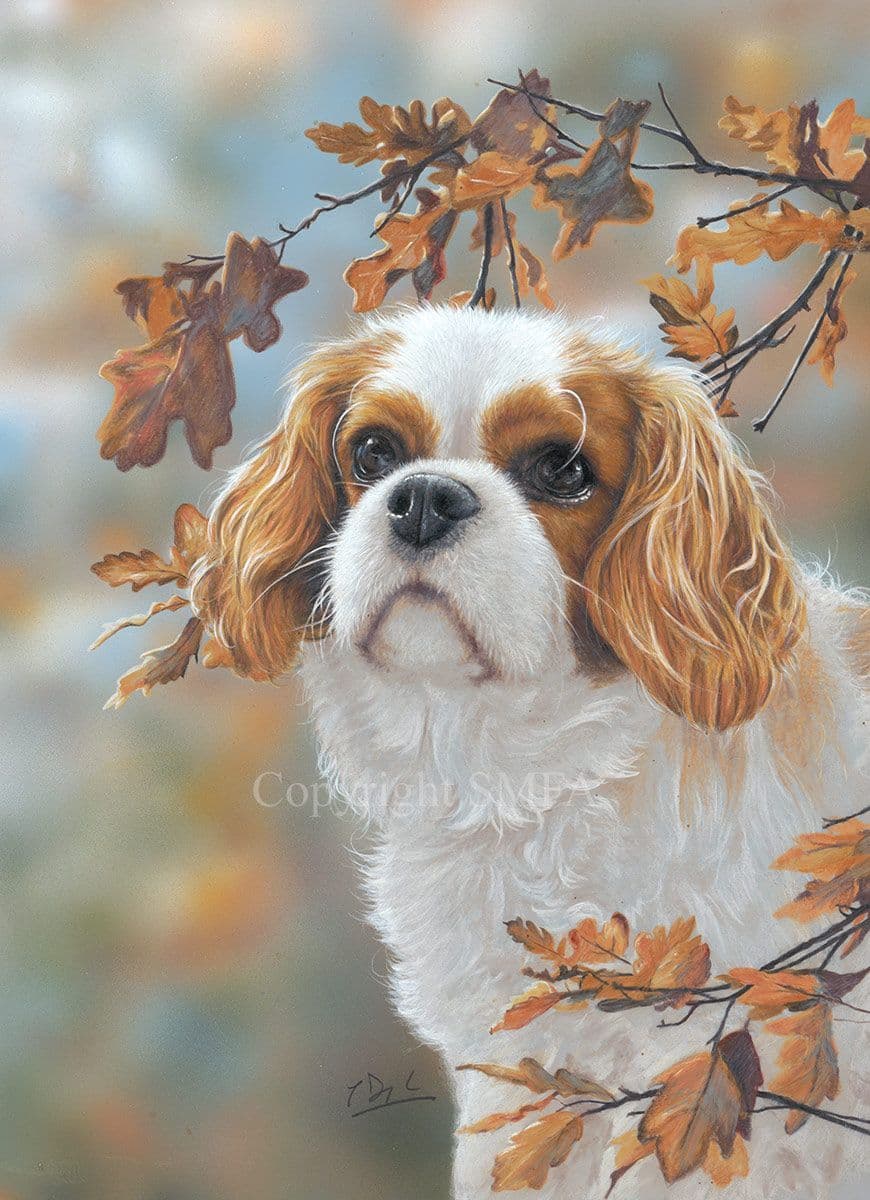 SOLD Cav Original Mixed Media Painting Of A Cavalier Dog By Paul Doyle sold-cav-original-mixed-media-painting-of-a-cavalier-dog-by-paul-doyle