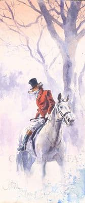 SOLD 'Distand Song' Original Humorous Hunting Painting by Jonathan Walker