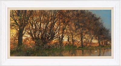 SOLD 'Last of The Setting Sun' landscape painting by Paul Doyle