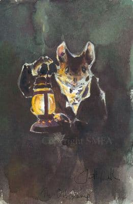 SOLD 'The Oil Lamp' Original Humorous Mouse Painting by Jonathan Walker