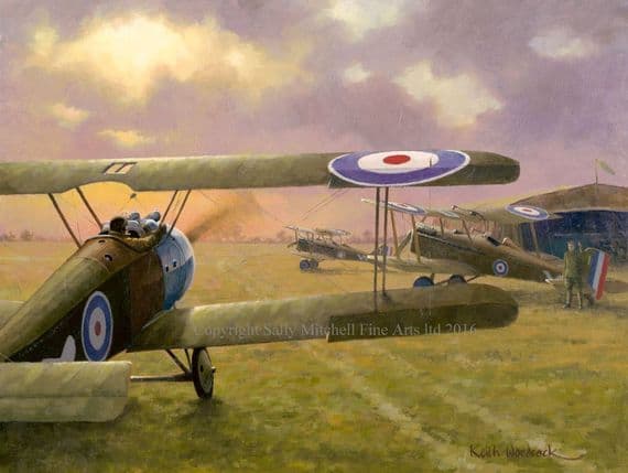Sopwith Camel Limited Edition Print 'The Last Farewell'  by Keith Woodcock
