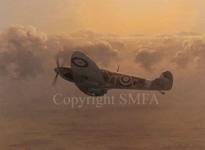 Spitfire Mk IIa' Greetings Card by Keith Woodcock E5