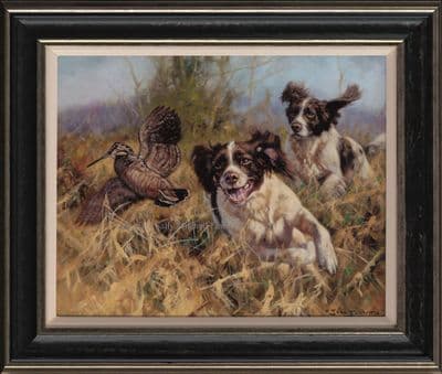 Springer Spaniel Limited Edition Canvas Print 'A Royal Flush' by John Trickett