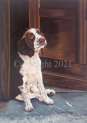 Springer Spaniel Limited Edition Print 'Please Don't Leave Me!' by Pippa Thew