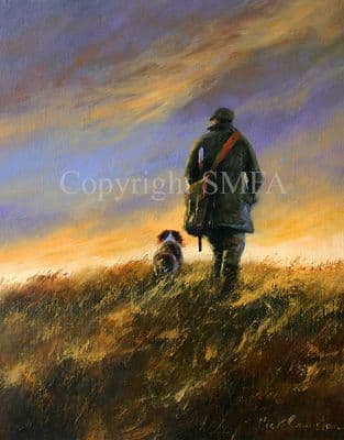Springer Spaniel Shooting Limited Edition Print 'In Search of Supper' by Mick Cawston