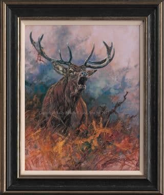 Stag  Limited Edition Canvas Print 'Challenging Times'  by John Trickett