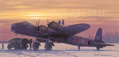 Stirling Aviation Limited Edition Print 'The Heavy Brigade - Stirling' by Keith Woodcock