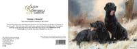 Taking a Moment' Black Labrador Christmas Cards by John Trickett C720x
