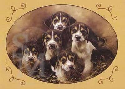 Terrier Blank Greetings Card 'The Innocents' by Mick Cawston B4